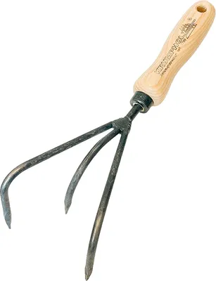 Produktbild von Krumpholz Handegge, 3 Zinken (geschmiedet) mit Eschengriff (14 cm)