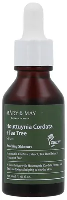 Immagine prodotto di Mary&May Houttuynia Cordata +Tea Tree Serum,30ml - Siero viso lenitivo
