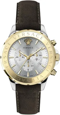 Produktbild von Versace Herren Uhr Armbanduhr Chronograph Signature VEV600219 Leder