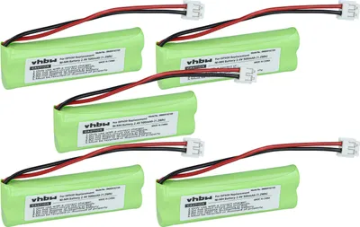 Produktbild von vhbw 5x Akku kompatibel mit Binatone iDect M5i, M3i schnurlos Festnetz Telefon (500 mAh, 2,4 V, NiMH)
