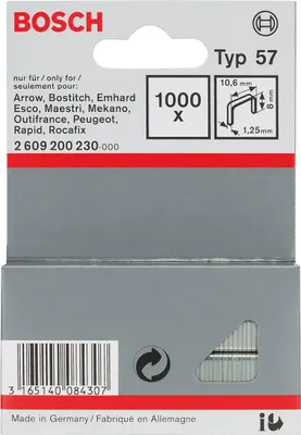 Immagine prodotto di Bosch 1000 punti metallici tacker 8/10,6 mm tipo57