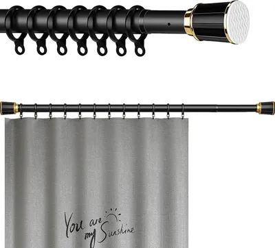 Immagine prodotto di Sbarra per tende a soffitto - Barra regolabile senza foratura - Colore nero
