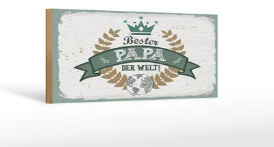 Produktbild von Holzschild Bester Papa der Welt, 27x10 cm, Holzschilder