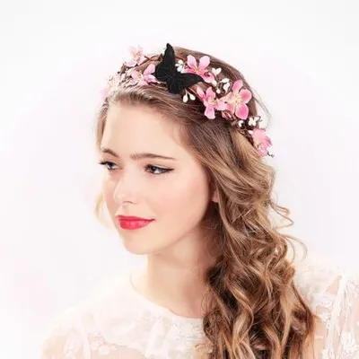 Produktbild von 8 elegante Schmetterlings-Haarnadeln aus Metall und Spitze, Haarspangen für Damen und Mädchen, geeignet für Hochzeiten und Teepartys