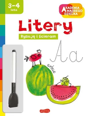 Zdjęcie produktu dla Akademia mądrego dziecka. Rysuję i ścieram Litery - Marzka Dobrowolska