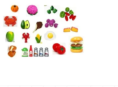Productafbeelding van Kinderkeuken Speelgoedset met Snijset voor Groenten en Fruit