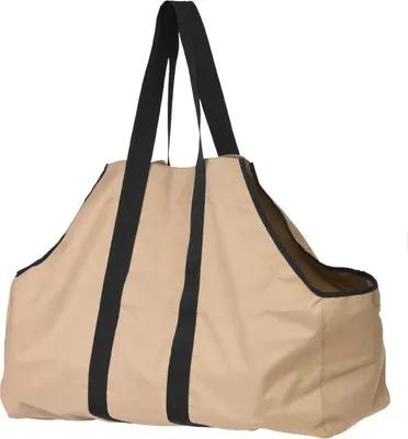 Image de Sac à bois de cheminée en polyester Bouleau Beige 27 kg