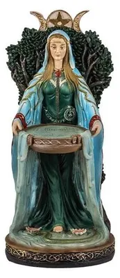 Keltische Göttin Danu Figur, handbemaltes Harz, 20 cm