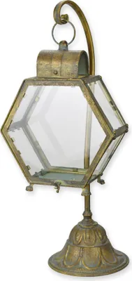 Produktbild von Windlicht Laterne auf einem Ständer Replikat Retro Design Dekoration