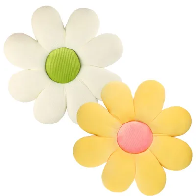 2er-Set Blumenkissen, 40 cm, flauschig, weich, Sitzkissen
