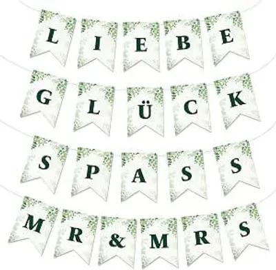 Productafbeelding van "Net Gehuwd" bruiloftsslinger - feestelijke decoratie - voor bruiloft, huwelijk, feest en gelegenheid
