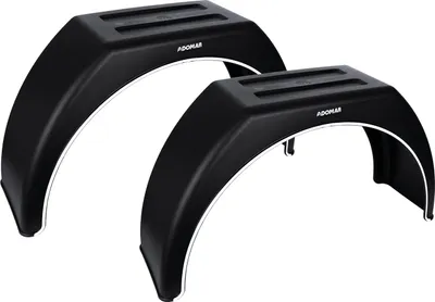 Produktbild von DOMAR DK3110 Kotflügel-Set 14-17 Zoll aus Kunststoff 2 Stück für Pkw-Anhänger 870x260 mm als stabiler Radkasten