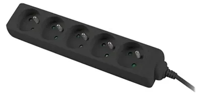 Produktbild von LANBERG Steckdosenleiste 3m 5x 230V EN Massivkupferk. schw.