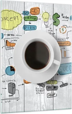 Produktbild von Bilder auf glas - Einteilig - Kaffee Morgen Tasse Frühstück - 50x70cm - Glasbilder - Wandbilder - Bilder - Wanddekoration aus Glas - Glas Bilder - Wandbild auf Glas - GPA50x70-2481