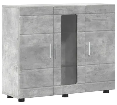 Zdjęcie produktu dla Drewniana szafka Betonowy szary 88,5 x 30,5 x 73 cm