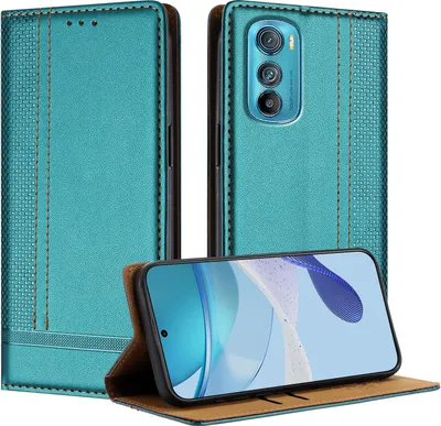 Produktbild von Handyhülle für Motorola Edge 30 Leder Flip Klappbare Schutzhülle mit Standfunktion Grün