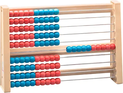 Imagen del producto de Marco de aprendizaje activo para matemáticas, color rojo - azul - RE-Wood