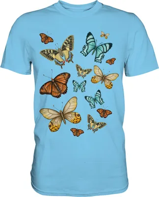 Produktbild von Natur Schmetterlinge T-Shirt – Sky Blue / L