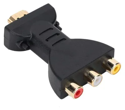 Obrázek produktu pro Video konvertor: Audio-HDMI na RGB, pro komponentní RCA konektory. Adaptér pro synchronizaci audia a videa, podpora rozlišení 1080P