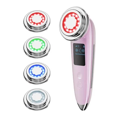 Produktbild von Gesichtsmassagegerät, 4-in-1 Massagegerät,Elektrischer Gesichtsmassagegerät für straffere Haut, Anti-Aging-Gerät,rosa