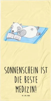 Produktbild von Mr. & Mrs. Panda Strandtuch Sommer Sonnenschein - Gelb Pastell - Geschenk, Reisehandtuch, Strand, Inspiration, Emotionen, Summer Feelings, Winter, Vibes, Duschhandtuch
