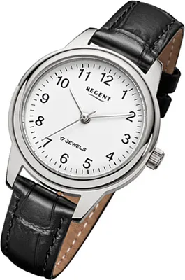 Produktbild von Regent Armbanduhr schwarz F-957 Damen Analog-Handaufzug URF957