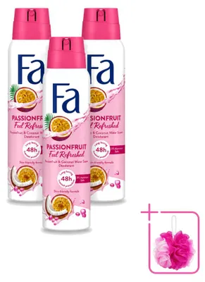 Image de 3 sprays déodorants Fa Passion Fruit, 150 ml - Lot de 3