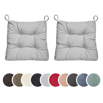 Immagine prodotto di sleepling - Set di 2 cuscini per sedia, cuscino per seduta, per interni ed esterni, 40 x 38 cm, grigio chiaro
