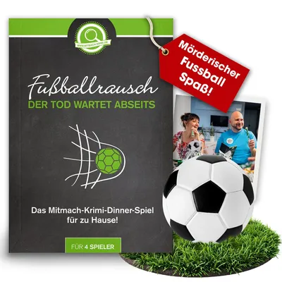 Produktbild von Fussballrausch der Tod wartet abseits - Krimi-Dinner Spiel 4 Personen