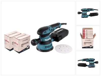 Obrázek produktu pro Makita BO 5041 Náhodná orbitální bruska / bruska 300 W 125 mm + 2x brusná sada Toolbrothers TURTLE.