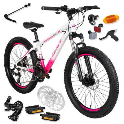 Produktbild von Kinderfahrrad Davi Bella Aluminium 24 Zoll, 130–160 cm, 21 Gänge, Rosa/Weiß