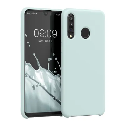 Produktbild von kwmobile Hülle kompatibel mit Huawei P30 Lite Hülle - Silikon Handy Case - Handyhülle weiche Oberfläche - kabelloses Laden - Cool Mint