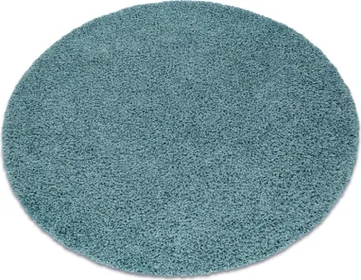 Produktbild von Teppich SOFFI Kreis shaggy 5cm blau Blau rund 100 cm