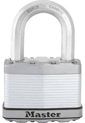 Image de Cadenas à clé en acier laminé, MASTER LOCK, l.64 mm