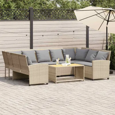 Obrázok produktu pre Maison Exclusive - Záhradná pohovka s vankúšmi Béžová Poly ratan