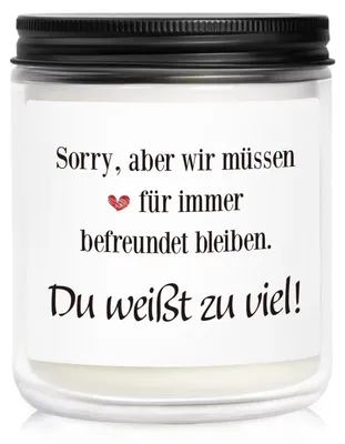 Produktbild von Duftkerze - Mit Spruch für die beste Freundin - Dekoration - Weiß