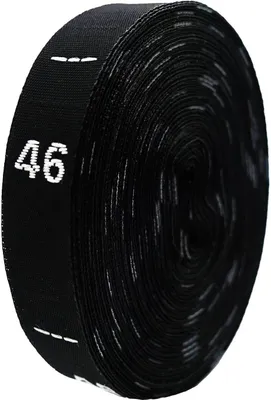 Textiletiketten Labels 40 x 10 mm Gr. 46 schwarz