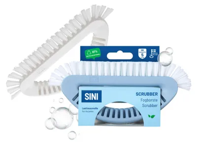 Zdjęcie produktu dla SINI Szczotka do fug - Wytrzymała szczotka ręczna do czyszczenia fug, umywalek i trudno dostępnych miejsc w łazience - Ergonomiczny uchwyt wykonany z przetworzonego tworzywa sztucznego - Wyprodukowano w Finlandii