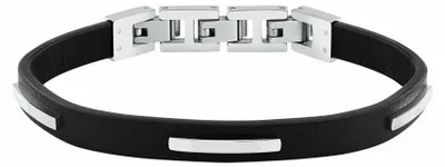 Produktbild von Schwarzes Herren-Lederarmband T-Leather TJAXZ10