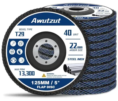 Obrázek produktu pro Kotoučová bruska 125 mm, zrnitost 40, typ T29, pro kov a dřevo, 10 kusů