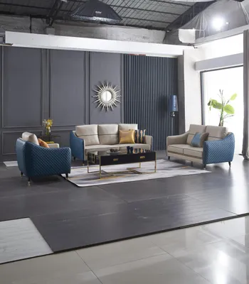 Produktbild von Wohnlandschaft Sofa Polster Sofagarnitur 3+2+1 Couchtisch Beistelltisch 4tlg.