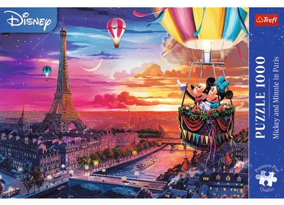 Obrázek produktu pro Puzzle 1000 dílků: Mickey Mouse a Minnie v Paříži