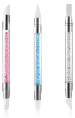 Produktbild von Nagelpinsel Set 3er Silikon Doppelköpfe Maniküre Werkzeug