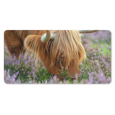 Produktbild von MuchoWow® Mauspad Mousepad Schottischer Hochländer - Hörner - Heidekraut 60x30 cm - Mousepads - Maus Mat - Pad - Mausunterlage - Nachhaltig