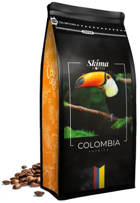 Produktbild von Kaffeebohnen 500 g KOLUMBIEN 100 % Arabica frisch geröstet für Vollautomaten + Tassenuntersetzer