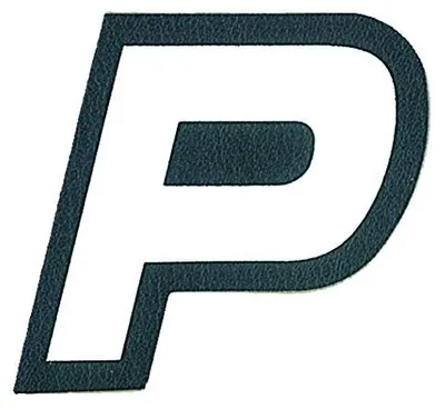 Immagine prodotto di Lettera P autoadesivo, per tessuto, bianco