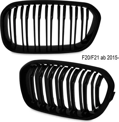 Produktbild von Sport Kühlergrill Front Grill passend FÜR BMW F20 F21 15- Set schwarz Doppelsteg