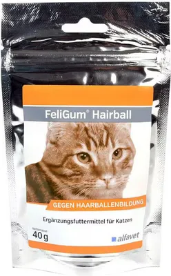 Produktbild von Alfavet FeliGum Hairball 40 g | Kaudrops für Katzen | Haarballen