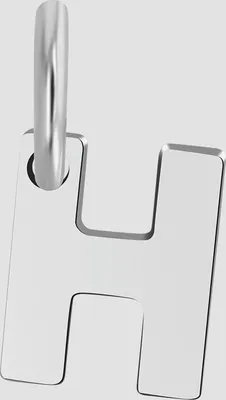 Produktbild von 925/- Echt Silber Anhänger "Feinsil" (ohne Kette), rhodiniert, Buchstabenanhänger