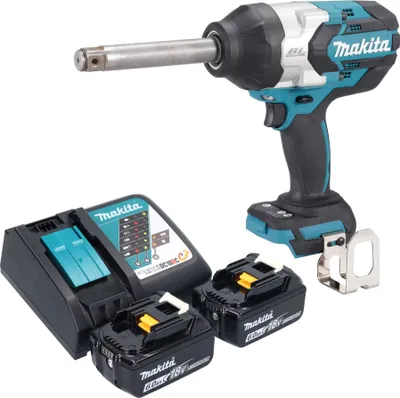 Zdjęcie produktu dla Akumulatorowy klucz udarowy Makita DTW 1005 RG 18 V 1360 Nm 3/4" bezszczotkowy + 2x akumulator 6,0 Ah + ładowarka